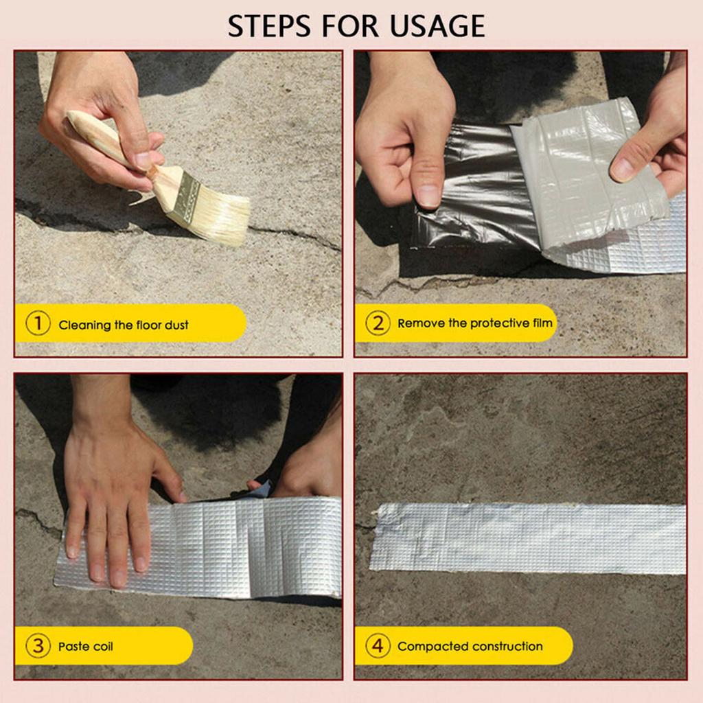 Electrically Super Waterproof Repair Tape Linered Sunlight Room Roof Self-Adhesive for HVAC Metal Repair Conformable Tape