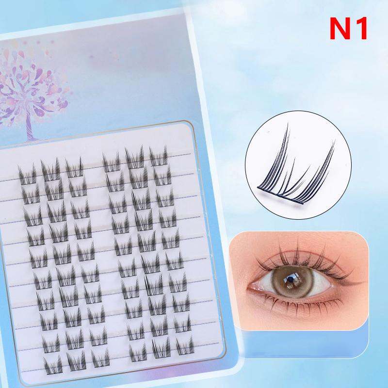 

Ten Rows Grafting Eyeslashes Extension Fishtail Fairy Fake Eyelash Makeup Individual Cluster Eyelashes Grafting False Eyelashes N1