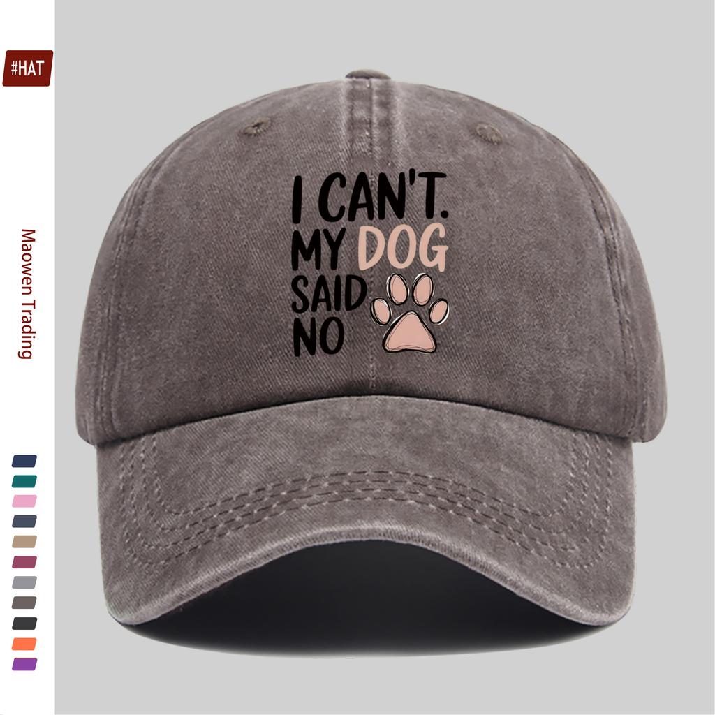 pc Casual Elegant Pink Cute Dog Paw Letter Print Baseball Cap Cute Sun Hat Trucker Decorative Hat Buckle Adjustable Papa Hat St