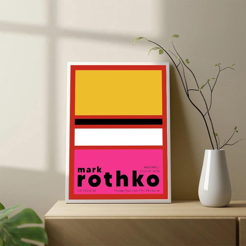 Mark Rothko Exhibition Abstract Posters and Prints Canvas Painting Minimalist Wall Art Pictures for Living Room Home Decor