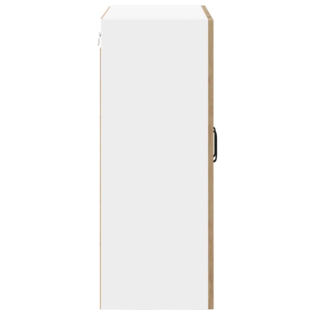 Wall Mounted Glass Cabinet LUCCA Artisan Oak 60 x 31 x 80 cm