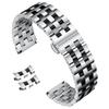 BINLUN Stainless Steel Watch Band, Polished and Durable Metal Watch Strap, Replacement Strap for Smartwatches, 18mm, 19mm, 20mm, 21mm, 22mm, and 24mm,