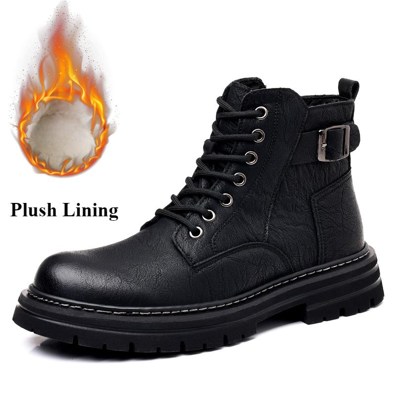 

Мужская обувь для отдыха на открытом воздухе из кожи, ботильоны, плюшевые туфли 44 темно-синий