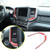 For 2019-2022 Dodge RAM 3500 Red Carbon Center Console Air Vent Trim Decor Strip