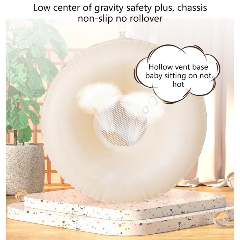 Infants Swim Training Chair Inflatable and Foldable Baby Bath Stool Cartoon Bear Pattern Baby Play Pool Sitting Chair