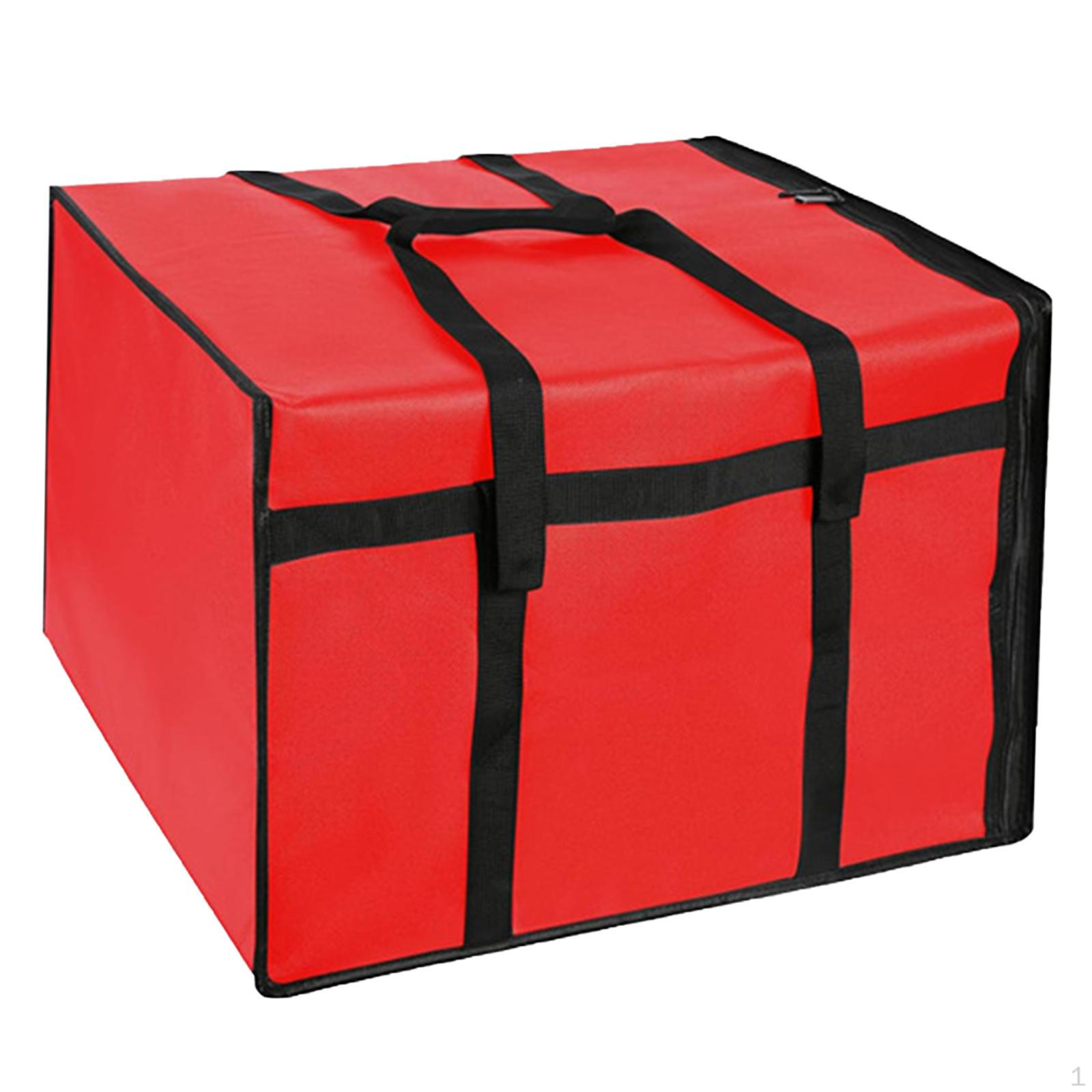 Изолированная сумка-переноска для пиццы коробка для продуктов легкая для общественного питания на двух молниях 50cmx50cmx355cm 1390₽