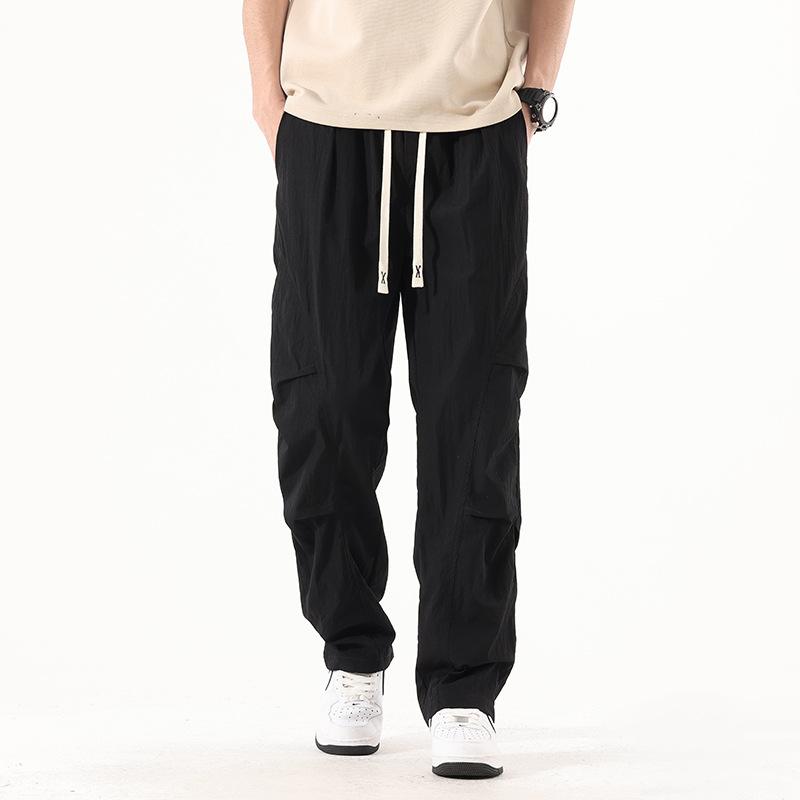 

Spring and Autumn New Casual Pants Men s and Women s Couples Mountain Outdoor Men s Drawstring Wide Leg Straight Sports Pants M