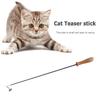 Interactive Cat Feather Toy Feather Teaser Stick Wand Interactive Catcher Teaser for Cat Kitten Having Fun Exerciser Playing