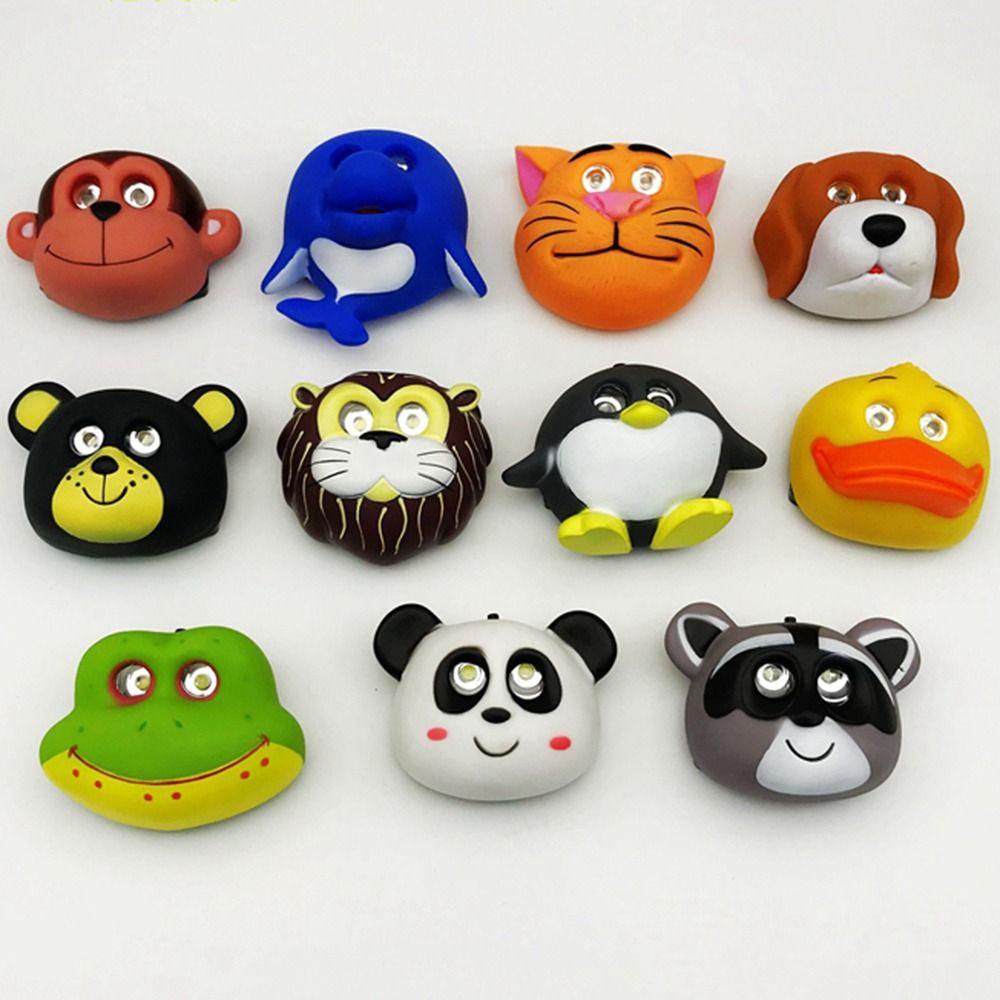 Gift Cartoon Animal Headlamp Brightest Lightweight Headlight Elastic Cute Headband Light Reading