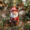 Ornament Cartoon Snowman Santa Claus Pendant 2D Acrylic Xmas Tree