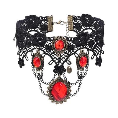 Neck Strap. Court Gothic  Spicy Girl Necklace. Lace Necklace. Collarbone Chain Collar