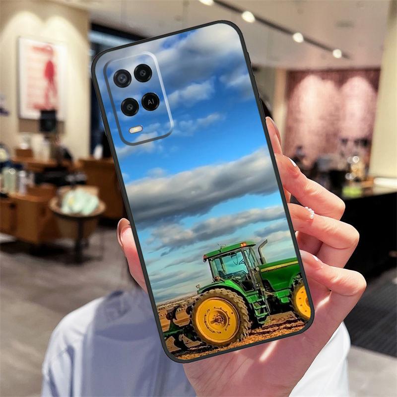 Farm Vehicle Tractor Case For Oppo A78 A98 A79 A18 A38 A58 A40 A60 A80 A16 A76 A96 A15 A74 A94 A54 A17 A77 Cover
