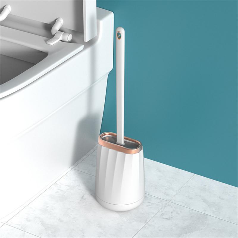 Light Luxury Toilet Brush Household Long-Handled TPR Brush Head No Dead Corners Durable Toilet Brush Bathroom Accessories