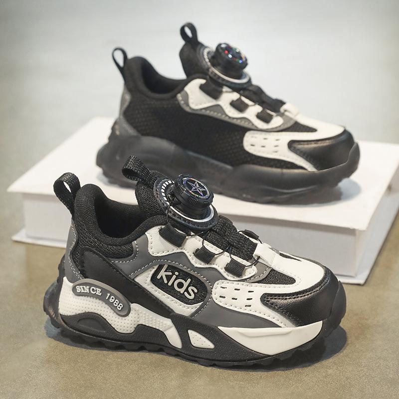 Children's Shoes 2025 Spring and Summer New Mesh Breathable Girls Sports Shoes Medium Older Boys Running Dad Shoes