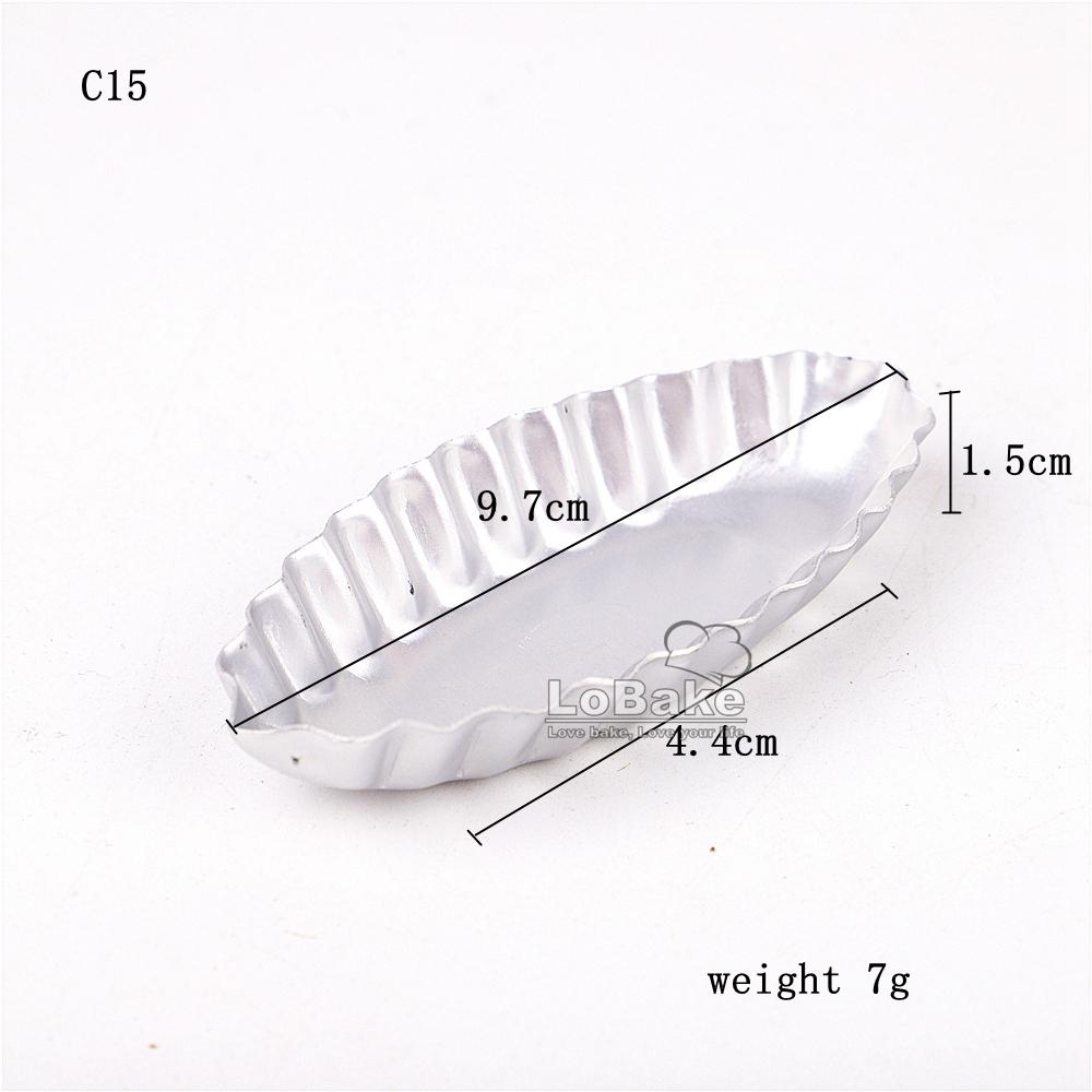 10pcs/lot Various Design Fluted Edge Wavy Flower Cup Boat Round Shape Aluminium Tart Mould Jelly Pudding Cup Cupcake Mold Baking