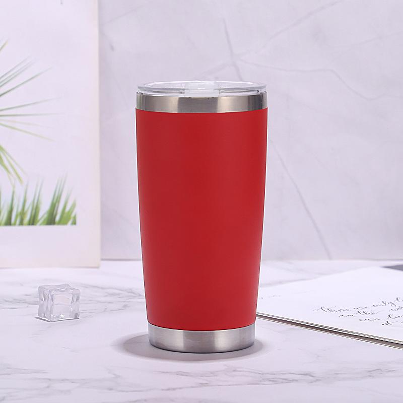 20oz Outdoor 304 Stainless Steel Beer Tumbler for Cars, Without Straw