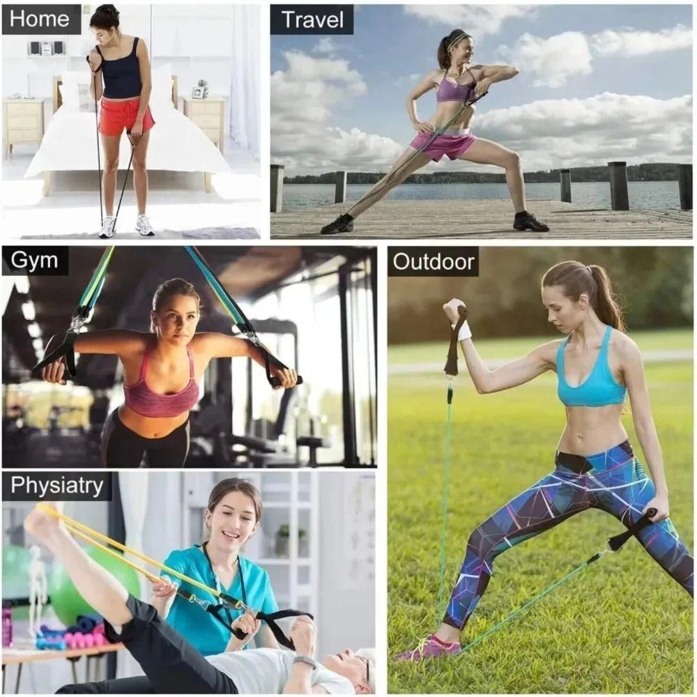 11Pcs/Set Durable Resistance Band Set Anti-Break Elastic Training Band  Fitness Equipment