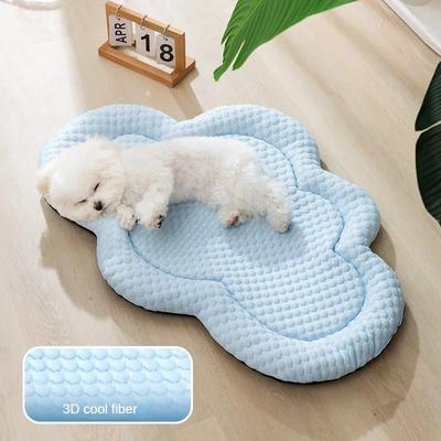 Cute Clouds 3D Cool Feeling Cushion Soft Cool Cushion Dog Mat Teddy Small Dogs Summer Breathable Kennel Pet Beds