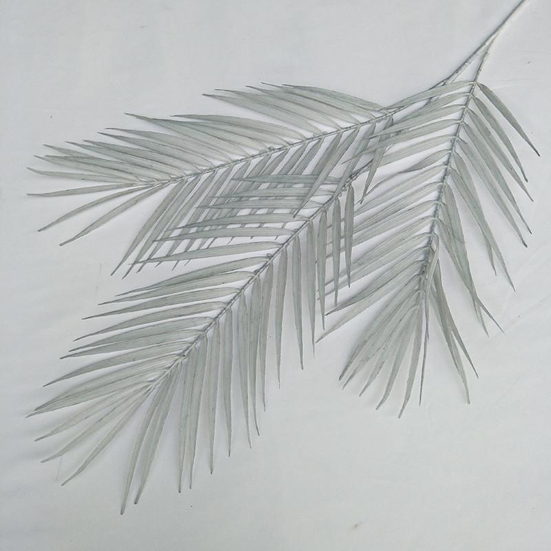 Artificial Plastic Palm Leaves Three Pronged Greenery Wedding Props Photography