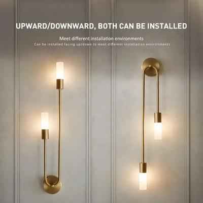 Aplique LED Moderno Dormitorio Mesita de Noche Lectura Pasillo Luz Sala de Estar Cocina Lavabo Interior Barra Larga Giratoria Luz Arriba Abajo