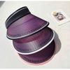 Anti-UV UV Protection Empty Top Visor Large Brim Lightweight Sun Protection Cap Breathable Korean Style Sunshade Cap for Summer
