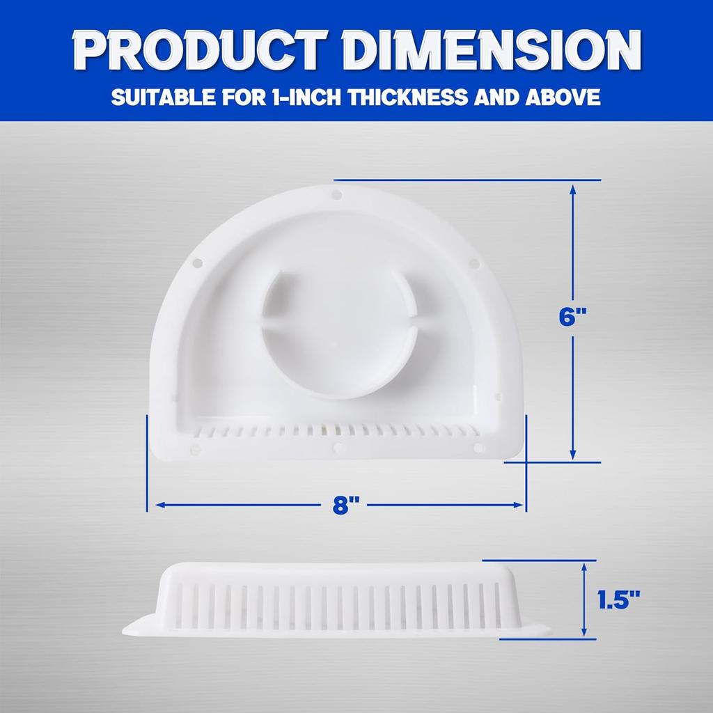 Lonffery RV Vent - RV Vent Covers For Trailer - RV ATV Cycle Truck Cargo Work Trailer Side Air Vents