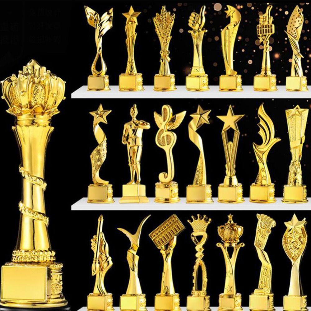 Crown Pentagram Competition Trophy Medal Golden Color Competition Award  Children Award Prize