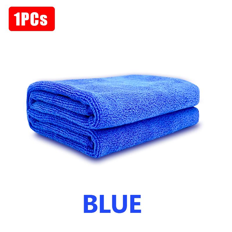 5pcs Blue Car Detailing Microfiber Towel Thicken Super Absorbent Car Detailing Cleaning Cloth Auto Care Drying Microfiber Towel 30x30CM