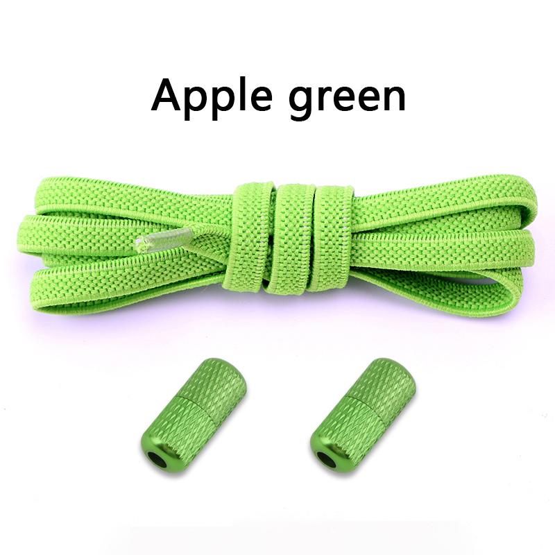 No Tie Shoelaces Metal Lock Flat Elastic Shoe Laces Sneakers Kids Adult Shoelace Flower Noodle Capsule Buckle Shoes Accessories