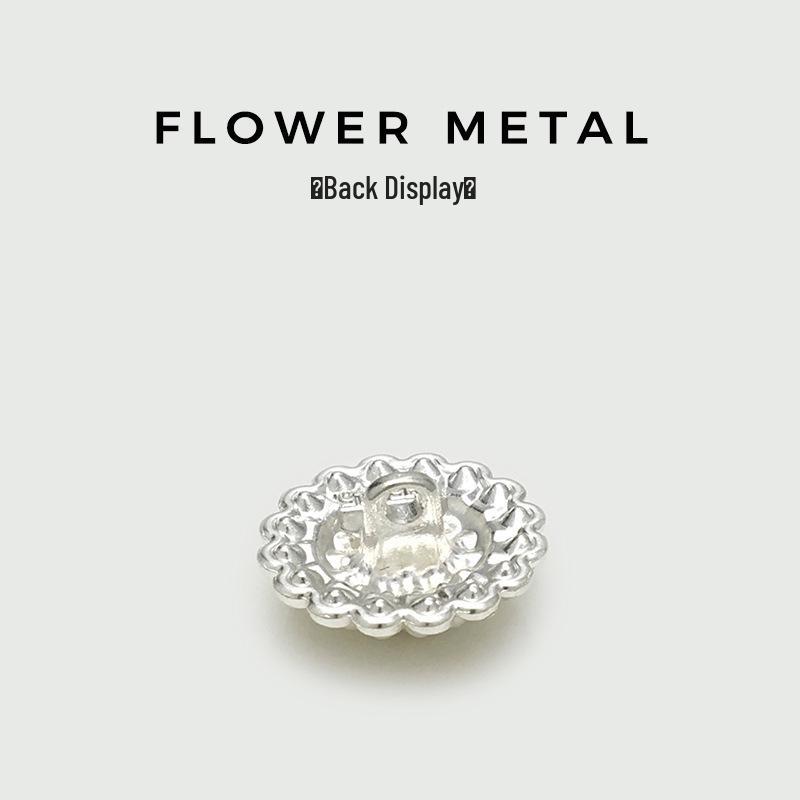 Perlen- und Strass-Blumen-Metallknöpfe für Jacken, Mäntel, Pullover und Anzüge