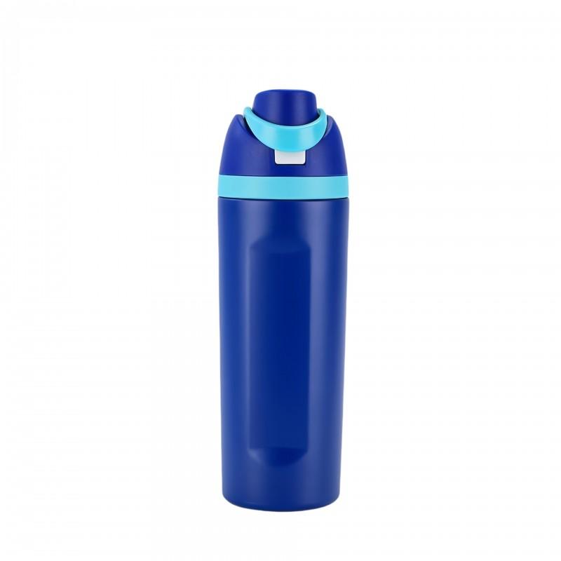 Double-Layer 304 Stainless Steel Insulated Water Bottle With Silicone Lid 700ml 1000ml Leak-Proof Sport Tumbler Outdoor