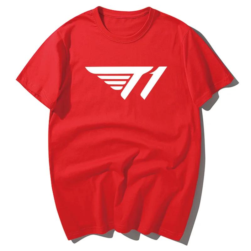 Alliance Game SKT T1 Team Uniform Faker Neues Herren- und Damen Skt1 Peripherie Kurzärmeliges Lockeres Baumwoll-T-Shirt Grafik-T-Shirts