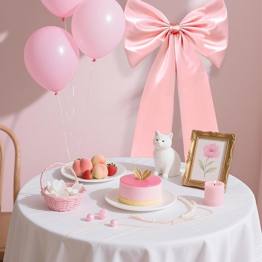 Coquette Large Satin Bow for Wall Decoration, Birthday Party Backdrop