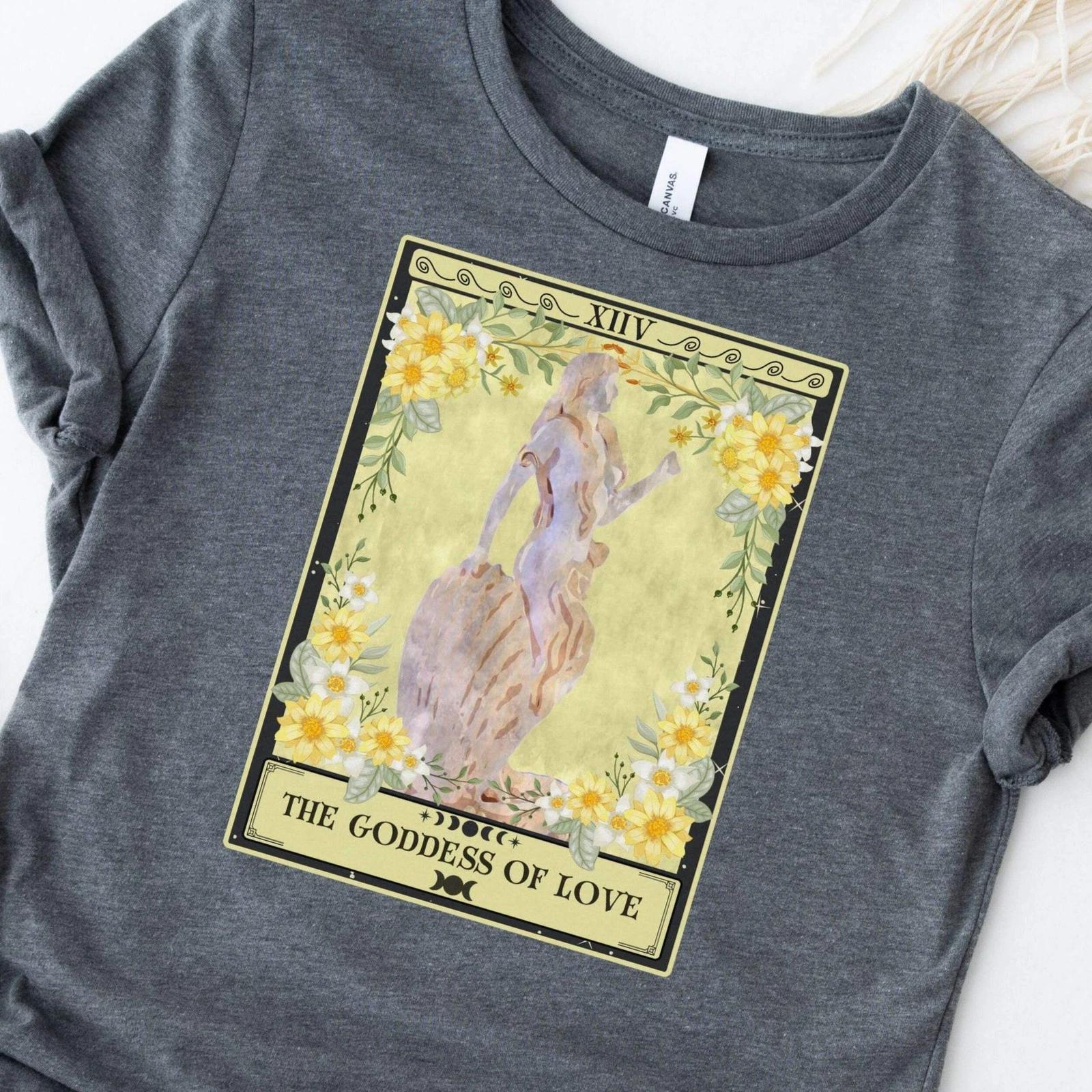 The Goddess Of Love Tarot Card Shirt, Greek Goddess Venus Aphrodite M