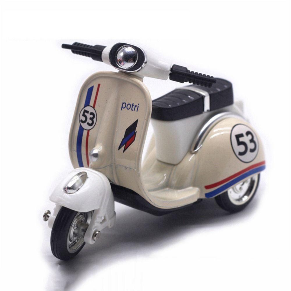 

Cartoon Press Style Toy Vehicles Educational Toys Motorbike Toy Motorcycle Model Inertial Car білий