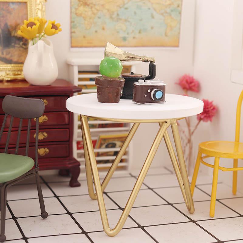 Miniature food toy table and coffee table model 1:12 Household scene dollhouse decorations dollhouse