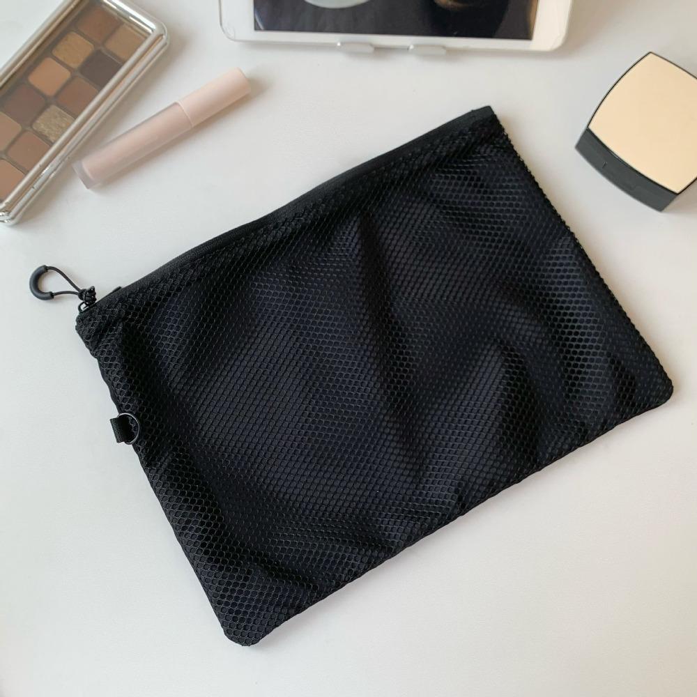 Multi-purpose Mesh Makeup Storage Bag Card Holder Double-layer Mesh Coin Purse Lipstick Cosmetics Square Travel Mini Bag Travel