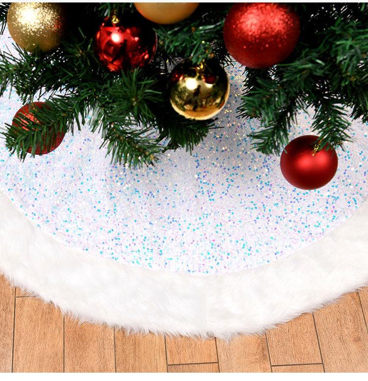 Christmas Tree Dress Plush Sequin Cloth Christmas Tree Apron Decorated Christmas Tree Dress