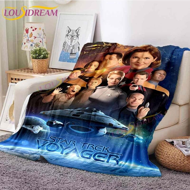 Coperta stampata Star Trek Coperta morbida in flanella Copertura per divano, poltrona di casa Coperte per giovani, bambini Viaggio Peluche Caldo Coperta copriletto