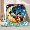 3D Mickey and Minnie Mouse Blankets Ultra Soft Cozy Blanket Lightweight Fleece Fuzzy Plush Throw Blankets for Bed Chair Gifts