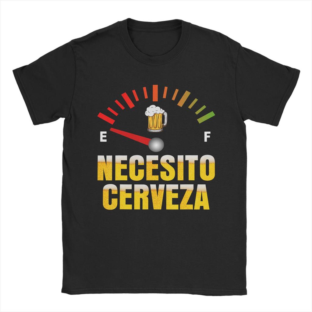 Necesito Cerveza Funny Quote I Need a Beer Graphic Printed T Shirts for Men Women Cotton Tee Shirt Clothing
