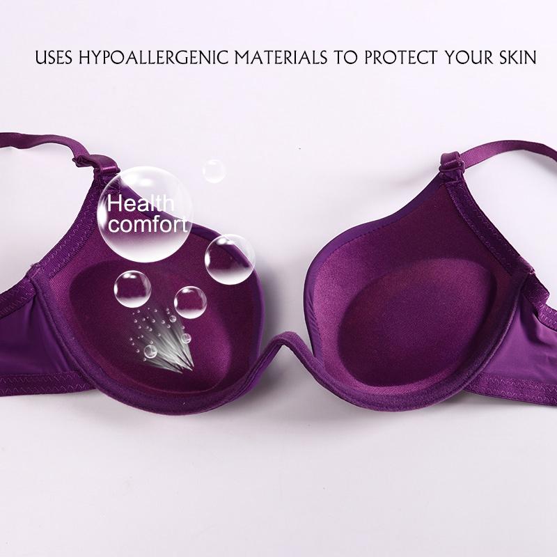 Sexy hluboké V push-up spodní prádlo pro ženy Měkké prodyšné podprsenky ve tvaru U s kosticemi Nízký střih Bez zad pro svatební šaty