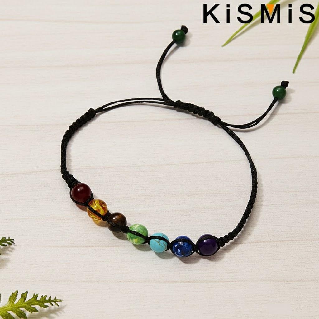 

Creative Seven Color Rainbow Braided Adjustable Bracelet for Men and Women Woven Rope Chain Yoga Bracelet Gift