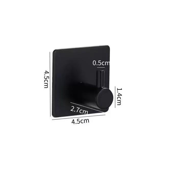 Stainless Steel Wall Hook Single Hook With Adhesive For Bathroom Storage And Hotel Room Decor