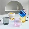 Floriddle Borosilicate Mug Glass Mug Heat-resistant Glass Cup Drinkware Tea Juice Milk Cup Coffee Mug Home Water Glasses