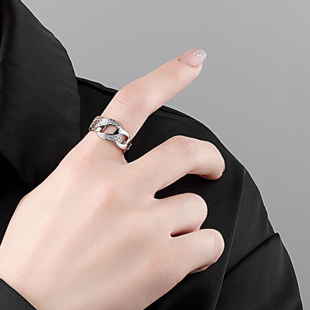 Lindon Classic Copper Alloy Zircon Ring Ladies Jewelry Wedding Promise Party Gift