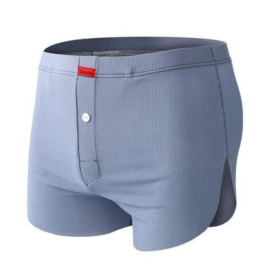 Letní boxerky se středně vysokým pasem, s elastickým pasem, z ledového hedvábí, šortky, slipy, volný střih, jednobarevné