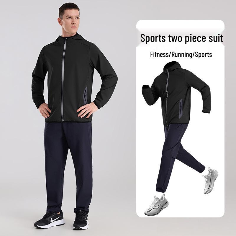 Men s Quick-Dry Running & Cycling Jacket - Professional Outdoor Sportswear with Printed Logo Medium