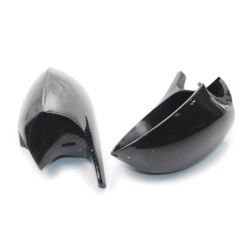 Copri Specchietto Retrovisore Auto Nero Lucido/Fibra di Carbonio per BMW E90 E91 E92 E93 2005-2013 Calotte Specchietto Retrovisore Shell Parte Tuning Auto