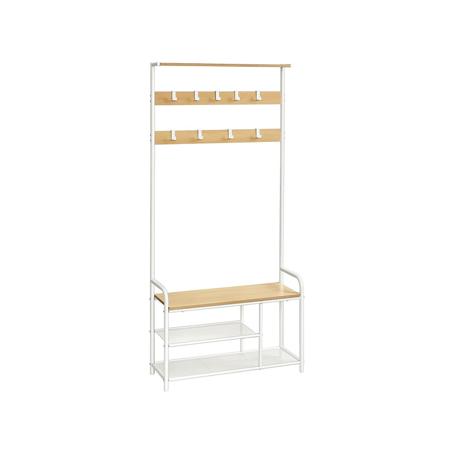VASAGLE HSR409W09 Coat Rack with 9